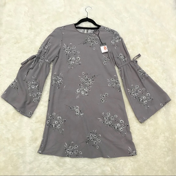 🆕 NWT Primark Boho Gray Floral Dress 4 - Picture 2 of 7